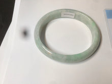 Load image into Gallery viewer, 53.5mm Certified type A 100% Natural light green oval jadeite jade bangle AD87-1032
