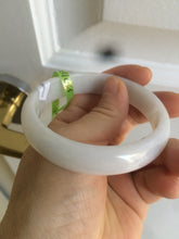 Load image into Gallery viewer, 55.7mm certified Type A 100% Natural white/yellow Jadeite Jade bangle E57-7572
