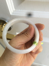 Load image into Gallery viewer, 55.7mm certified Type A 100% Natural white/yellow Jadeite Jade bangle E57-7572
