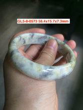 Load image into Gallery viewer, Sale! Certified type A 100% 54-61mm Natural green/white/eggplant purple/black spring garden Jadeite bangle group GL5 1-20
