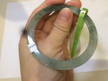 Load image into Gallery viewer, 55.5mm certified Type A 100% Natural icy green super thin Jadeite bangle R56-8420
