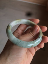 Load image into Gallery viewer, 56.6mm Certified Type A 100% Natural sunny green brown Jadeite Jade bangle AQ11-9156
