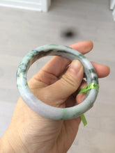 Load image into Gallery viewer, 56.8mm certificated Type A 100% Natural white/green/purple Jadeite Jade bangle E47-6211
