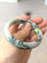 Load image into Gallery viewer, 56.8mm certificated Type A 100% Natural white/green/purple Jadeite Jade bangle E47-6211
