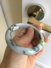 Load image into Gallery viewer, 56.8mm certificated Type A 100% Natural white/green/purple Jadeite Jade bangle E47-6211
