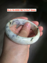 Load image into Gallery viewer, Sale! Certified type A 100% 54-61mm Natural green/white/eggplant purple/black spring garden Jadeite bangle group GL5 1-20
