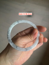 Load image into Gallery viewer, 58-60mm Type A 100% Natural icy light green/white/purple flat thin style Jadeite bangle group GL6
