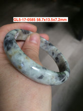 Load image into Gallery viewer, Sale! Certified type A 100% 54-61mm Natural green/white/eggplant purple/black spring garden Jadeite bangle group GL5 1-20
