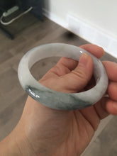 Load image into Gallery viewer, Certificated 58mm type A 100% Natural icy green/white jadeite jade bangle KS-37-3150
