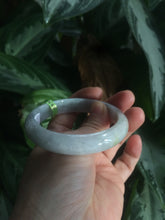 Load image into Gallery viewer, 54.3mm certifed 100% natural certified watery light green/white jadeite jade bangle Q88-7697
