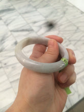 Load image into Gallery viewer, 54.3mm certifed 100% natural certified watery light green/white jadeite jade bangle Q88-7697
