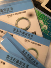 Load image into Gallery viewer, Sale! Certified type A 100% 54-61mm Natural green/white/eggplant purple/black spring garden Jadeite bangle group GL5 1-20
