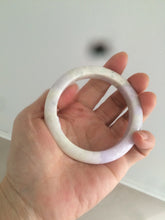 Load image into Gallery viewer, 56.6mm Certified Type A 100% Natural Sage Green/Thistle purple/cream beige Jadeite Jade bangle X107-0542
