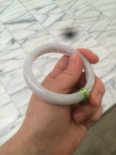 Load image into Gallery viewer, 53.9mm Certified Type A 100% Natural white/light purple Jadeite Jade bangle L117-2745
