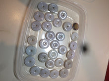 Load image into Gallery viewer, 24-25mm Type A 100% Natural light green/white Jadeite Jade Safety Guardian Button donut Pendant group AJ52 (Add-on items)
