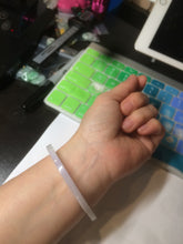 Load image into Gallery viewer, 51.5mm certified Type A 100% Natural sunny green/purple flat style Jadeite jade bangle N109
