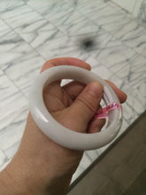 Load image into Gallery viewer, 56.8mm certified type A 100% Natural white/light green jadeite jade bangle B75-9276
