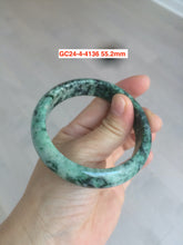 Load image into Gallery viewer, 52-60mm certified Type A 100% Natural green gray black Jadeite Jade bangle GC24 (add on item)
