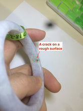 Load image into Gallery viewer, 54mm certifed 100% natural certified white/light purple jadeite jade bangle AC43-5953

