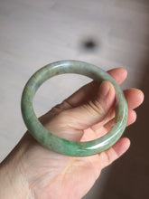 Load image into Gallery viewer, 61.5mm certified type A 100% Natural sunny green/brown/gray Jadeite Jade bangle AK48-2725
