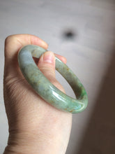 Load image into Gallery viewer, 61.5mm certified type A 100% Natural sunny green/brown/gray Jadeite Jade bangle AK48-2725
