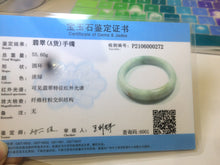 Load image into Gallery viewer, 57.5mm Certified Type A 100% Natural white/green/yellow Jadeite Jade bangle E54-0272
