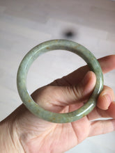 Load image into Gallery viewer, 61.5mm certified type A 100% Natural sunny green/brown/gray Jadeite Jade bangle AK48-2725
