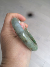 Load image into Gallery viewer, 61.5mm certified type A 100% Natural sunny green/brown/gray Jadeite Jade bangle AK48-2725
