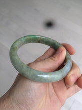 Load image into Gallery viewer, 61.5mm certified type A 100% Natural sunny green/brown/gray Jadeite Jade bangle AK48-2725
