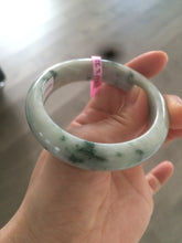 Load image into Gallery viewer, 55.2mm Certified Type A 100% Natural green Jadeite Jade bangle B63-5265
