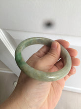 Load image into Gallery viewer, 61.5mm certified type A 100% Natural sunny green/brown/gray Jadeite Jade bangle AK48-2725
