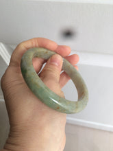 Load image into Gallery viewer, 61.5mm certified type A 100% Natural sunny green/brown/gray Jadeite Jade bangle AK48-2725
