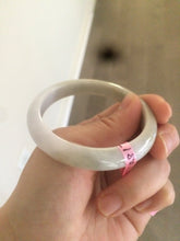 Load image into Gallery viewer, 53.3mm 100% natural Type A light yellow/green/purple/white jadeite jade bangle L70
