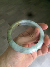 Load image into Gallery viewer, 57.4mm Certified Type A 100% Natural green/brown jadeite jade bangle E59-2113
