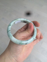 Load image into Gallery viewer, 55mm Certified type A 100% Natural green/white (windflowers, 小碎花) Jadeite Jade bangle AM69-9159
