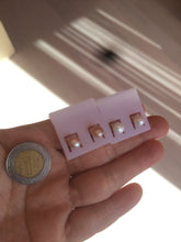 Load image into Gallery viewer, 6mm Genuine cultured freshwater high luster reflective pink/white oblate pearl stud earring AK38 (add on item, Not sale individually.)
