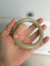 Load image into Gallery viewer, 59mm 100% Natural yellow/brown round cut nephrite Jade bangle HF5
