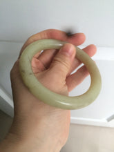 Load image into Gallery viewer, 59mm 100% Natural yellow/brown round cut nephrite Jade bangle HF5
