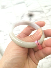 Load image into Gallery viewer, 53.3mm 100% natural Type A light yellow/green/purple/white jadeite jade bangle L70
