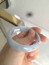 Load image into Gallery viewer, 51.5mm certificated Type A 100% Natural light green/blue/gray Jadeite Jade bangle AD17-5464
