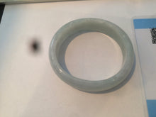 Load image into Gallery viewer, 51.5mm certified type A 100% Natural light green white oval Jadeite Jade bangle AQ6-9925
