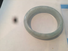 Load image into Gallery viewer, 51.5mm certified type A 100% Natural light green white oval Jadeite Jade bangle AQ6-9925
