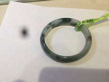Load image into Gallery viewer, 53mm Certified type A 100% Natural light green/brown/gary floating flower oval jadeite jade bangle Q74-5309

