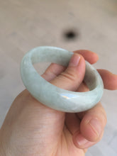 Load image into Gallery viewer, 51.5mm certified type A 100% Natural light green white oval Jadeite Jade bangle AQ6-9925

