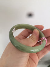 Load image into Gallery viewer, Certificated 54.5mm Type A 100% Natural apple green jadeite jade bangle X3-6557
