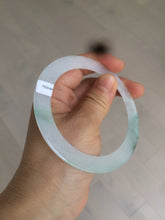 Load image into Gallery viewer, 60mm Certified Type A 100% Natural icy watery sunny green white Jadeite Jade bangle A83-4959
