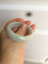 Load image into Gallery viewer, 51.5mm certified type A 100% Natural light green white oval Jadeite Jade bangle AQ6-9925
