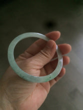 Load image into Gallery viewer, 58.6mm Certified Type A 100% Natural icy watery green super thin style Jadeite bangle M52
