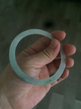 Load image into Gallery viewer, 58.6mm Certified Type A 100% Natural icy watery green super thin style Jadeite bangle M52
