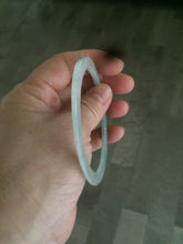 Load image into Gallery viewer, 58.6mm Certified Type A 100% Natural icy watery green super thin style Jadeite bangle M52
